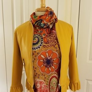 Zara Basics Vegan/Faux leather cropped jacket